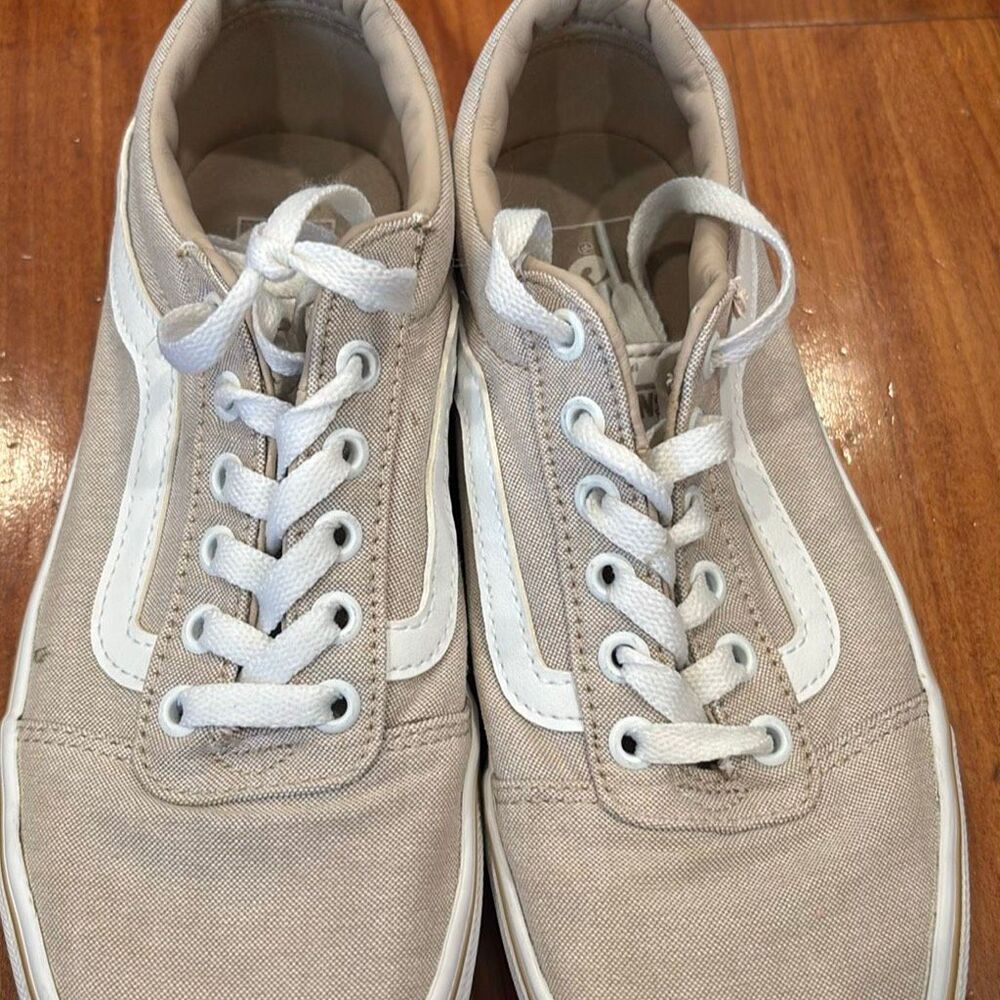 Vans Old Skool Tan Canvas Sneakers Women’s Size 8 Beige Skate Shoes - Picture 8 of 15